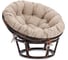 Кресло Tetchair Папасан/Papasan (23/01 W) /с подушкой/ 115х101х104см, античный черно-коричневый, подушка рогожка, меланж 25875 1