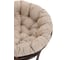 Кресло Tetchair Папасан/Papasan (23/01 W) /с подушкой/ 115х101х104см, античный черно-коричневый, подушка рогожка, меланж 25875 5
