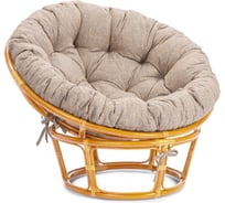 Кресло Tetchair Папасан/Papasan (23/01 W) /с подушкой/ 115х101х104см, медовый, подушка рогожка, меланж 25877