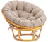 Кресло Tetchair Папасан/Papasan (23/01 W) /с подушкой/ 115х101х104см, медовый, подушка рогожка, меланж 25877 1