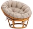 Кресло Tetchair Папасан/Papasan (23/01 W) /с подушкой/ 115х101х104см, пекан орех, подушка рогожка, меланж 25878 1