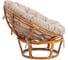 Кресло Tetchair Папасан/Papasan (23/01 W) /с подушкой/ 115х101х104см, пекан орех, подушка рогожка, меланж 25878 3