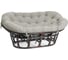 Диван Tetchair Мамасан/Mamasan (23/02 W) /с подушкой/ 169х102х80см, античный черно-коричневый, матрац 182х119см, ткань серо-бежевая 3м 16/2 25284 1