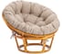 Кресло Tetchair Папасан/Papasan (23/01 W) /с подушкой/ 115х101х104см, коньячный, подушка рогожка, меланж 25876 1