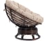 Кресло-качалка Tetchair Папасан/Papasan (W 23/01 B) /с подушкой/ 115х78х104см, античный черно-коричневый, подушка рогожка, меланж 25871 2