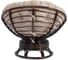 Кресло-качалка Tetchair Папасан/Papasan (W 23/01 B) /с подушкой/ 115х78х104см, античный черно-коричневый, подушка рогожка, меланж 25871 3