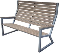 Уличный диван Уличные лестницы Патио из металла и ДПК, 100x150x65 см MP-DIVAN-PATIO