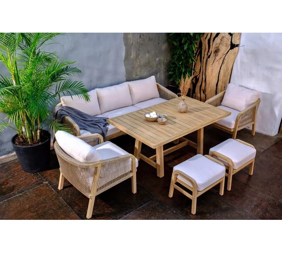 Диванная группа из акации Joygarden РИМИНИ со столом 150 см L 31412/31413/31419/31420