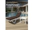 Шезлонг пластиковый HOMLYGREEN лежак, белый, 192х62х32 см, стол 94х94см, матрас коричневый ARD260984 2
