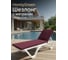 Шезлонг пластиковый HOMLYGREEN лежак, белый, 192х62х32 см с матрасом бордового цвета ARD260979 2