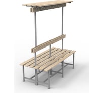 Скамья ТИТАН МЕТА СВТ-8/2 1,5 м с полкой 4670026243079