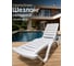 Шезлонг пластиковый, лежак HOMLYGREEN белый, 192х62х32 см ARD257907 2