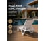 Шезлонг пластиковый, лежак HOMLYGREEN белый, 192х62х32 см ARD257907 4