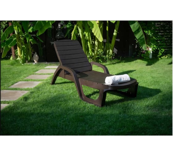 Пластиковый лежак Garden Story Прованс шоколад 3730-МТ003