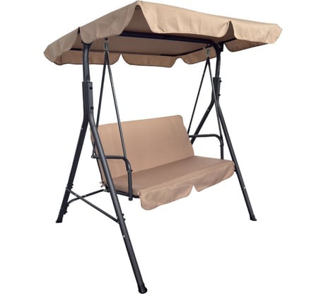 Качели садовые NOSTRESS RELAX SC-001, 2 места, Ш140хГ110хВ153, мягкое сиденье, бежевый 680053
