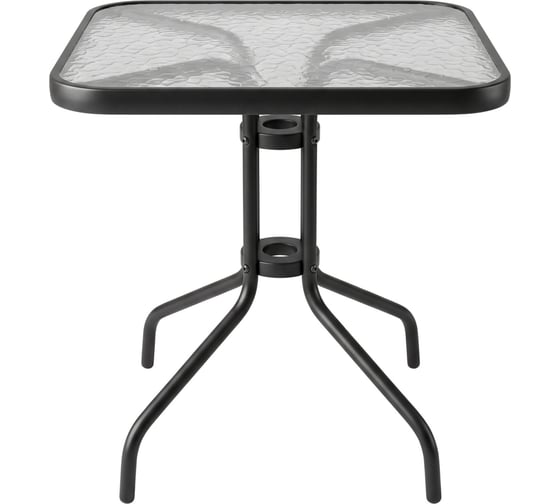 Стол NOSTRESS (НОСТРЕСС) TG-002, стеклянная столешница, 60х60 см, цвет черный 641937