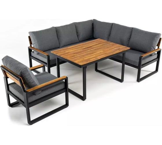 Лаунж зона из алюминия Joygarden ТОПА L с обеденным столом 15493/15494/15496/15490