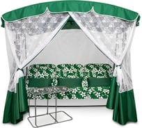 Садовые качели со столиком BiGarden Элегант Премиум ЗЕЛЕНЫЙ 2016-КД-45 З