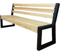 Лавочка GREEN GROWER ЛОФТ со спинкой, светлое дерево, 1.61 м 7930121330324