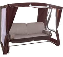 Садовые 4-х местные качели Zalger Garden Авалон шоколад КС-2022/4