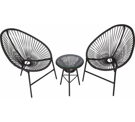 Кофейный комплект ЭкоДизайн  ACAPULCO черный AC002+AC001 black