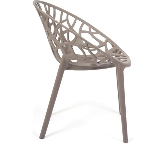 Стул Tetchair BUSH mod. 017 пластик, 60x58.5x80 см, серый, 4 шт. 14104