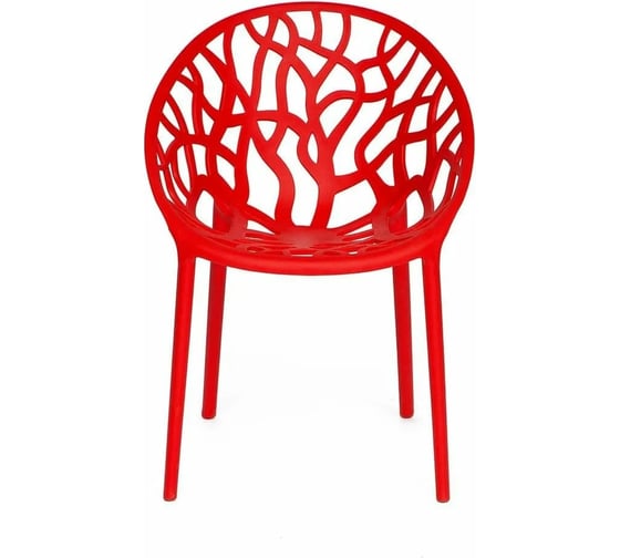 Стул Tetchair BUSH mod. 017 пластик, 60x58.5x80 см, красный, 4 шт. 11726