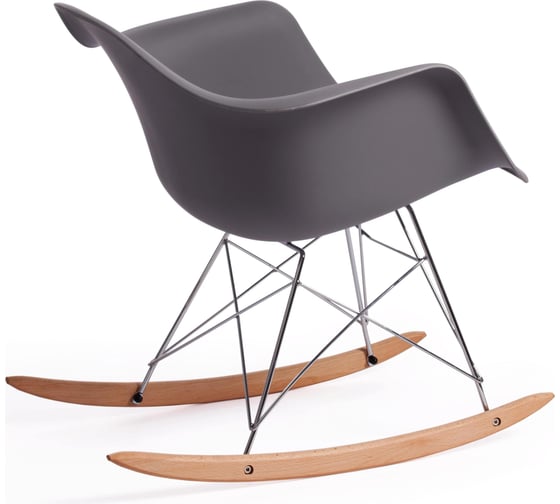 Кресло-качалка Tetchair CINDY (mod. C1025A) пластик/металл/дерево, 65x61x74 см, серая, 4 шт. 024 15172