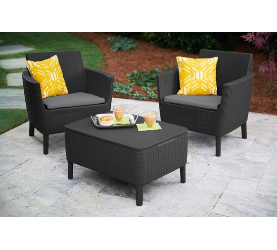 Комплект мебели Keter Salemo balcony set графит 17205935ГР