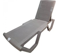 Шезлонг ELLASTIK-PLAST Атлант плетеный мокко, 186x63x32 см SHEZ01ATLANTPLET3
