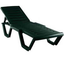 Шезлонг ELLASTIK-PLAST Атлант темно-зеленый, 186x63x32 см SHEZ01ATLANT4