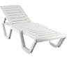 Шезлонг ELLASTIK-PLAST Атлант белый, 186x63x32 см M-SHEZ01ATLANT1