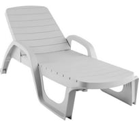 Шезлонг ELLASTIK-PLAST Прованс белый, 190x70x32 см M-SHEZ01PROVANS3