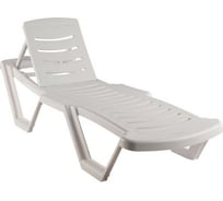 Шезлонг ELLASTIK-PLAST Элластик белый, 187x63.5x32 см M-SHEZ01BEL