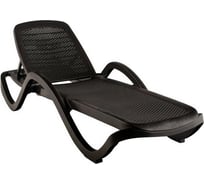 Шезлонг ELLASTIK-PLAST CAPRI плетеный шоколадный, 195x73x41 см SHEZ01CAPRYPLET3