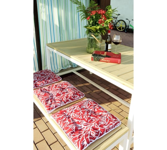 Сидушка на стул Kauffort Red Corals 40x40 см 112613140