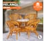 Комплект Tetchair PELANGI 02/15 стол со стеклом, 4 кресла без подушек, ротанг, мед 10084 2