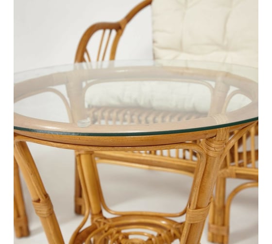 Комплект Tetchair NEW BOGOTA диван, 2 кресла, стол со стеклом, с подушками, ротанг 10086