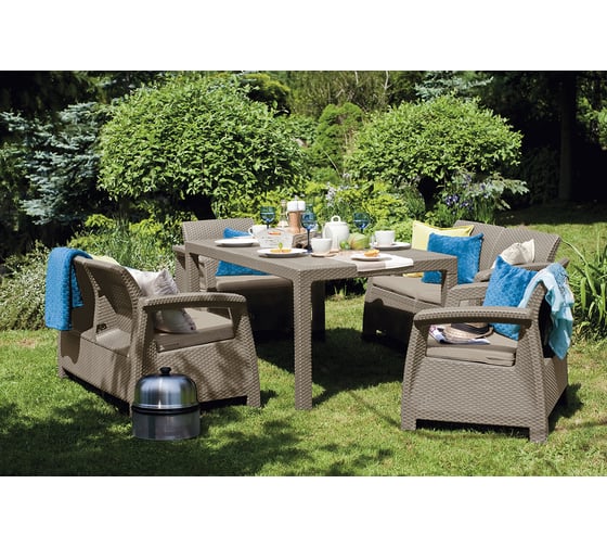 Комплект мебели Keter Corfu fiesta set капучино 227586