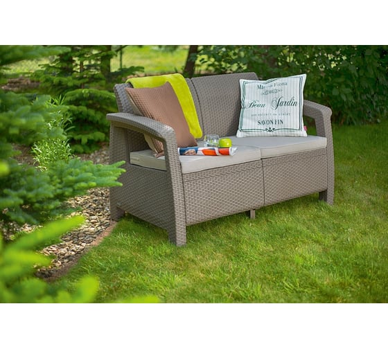 Диван Keter Corfu love seat капучино 258974