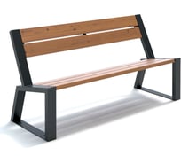 Парковая скамейка MIROZDANIE Stone 1600 графит S1600