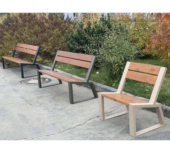 Парковая скамейка MIROZDANIE Stone 1600 графит S1600
