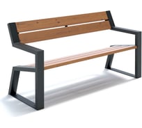 Парковая скамья MIROZDANIE Mountain 1600 графит M1600