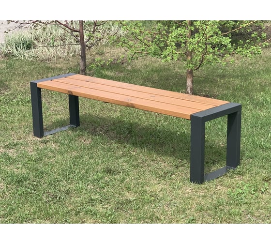 Скамейка MIROZDANIE Forest slim 1600 графит FS1600