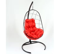 Подвесное кресло СИМАЛЕНД Овал красная подушка, стойка 4825191