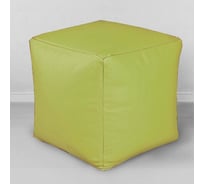 Подушка для сидения Mypuff кубик экокожа, салатовый, 40х40 см k_060