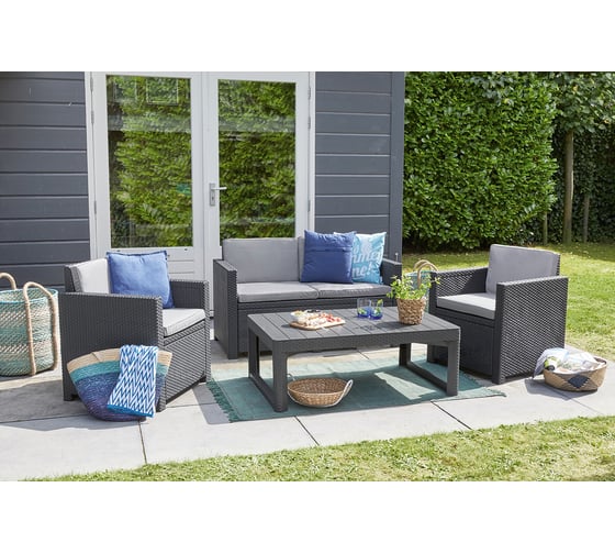 Стол Keter Lyon rattan table графит 232300