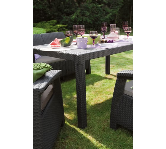 Комплект мебели Keter Corfu fiesta set графит 223216