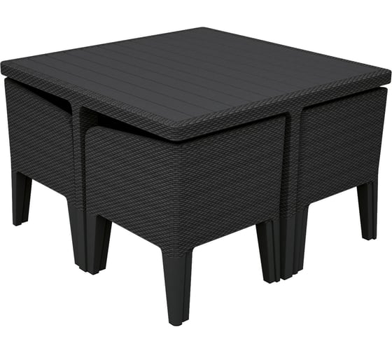 Комплект с обеденным столом Keter Columbia set 5 pcs графит 247480