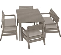 Комплект с обеденным столом Keter Delano set with Lima table 160 капучино 233329